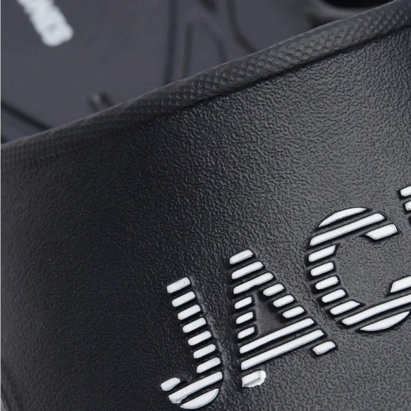 Jack & Jones Mens Slide Black Size US 9 / EU 42 Anthracite NWT - Picture 4 of 8